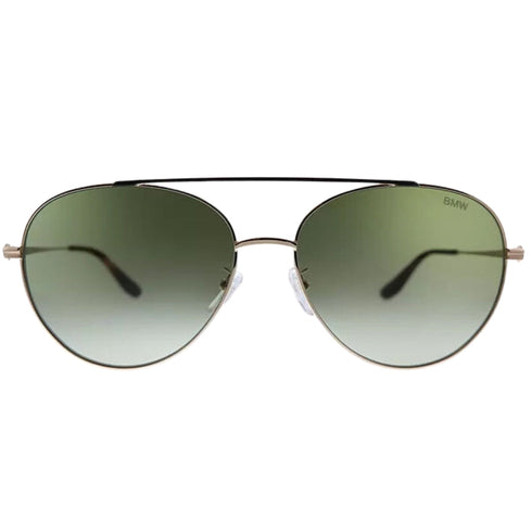 BMW Shiny Rose Gold Framed Gradient Green Lensed Sunglasses BW0006 28P